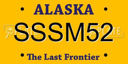 SSSM52 Alaska License Plate