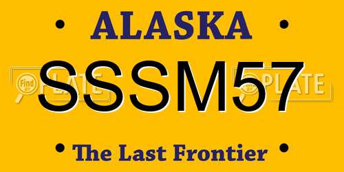 SSSM57 Alaska License Plate