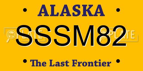 SSSM82 Alaska License Plate