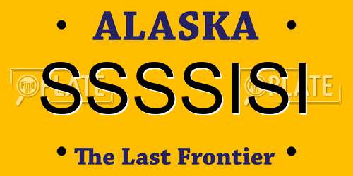 SSSSISI Alaska License Plate