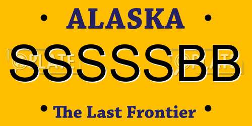 SSSSSBB Alaska License Plate