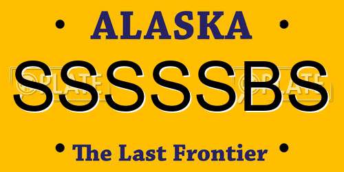 SSSSSBS Alaska License Plate