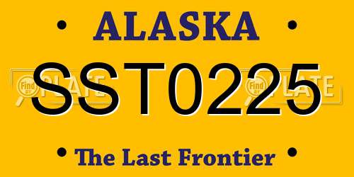 SST0225 Alaska License Plate