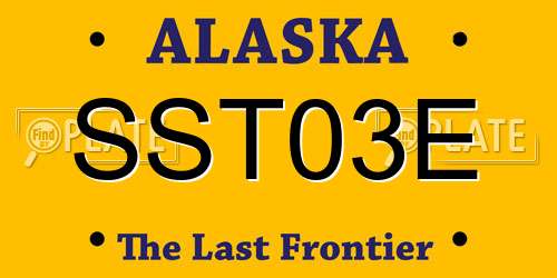 SST03E Alaska License Plate