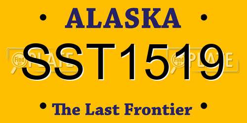 SST1519 Alaska License Plate