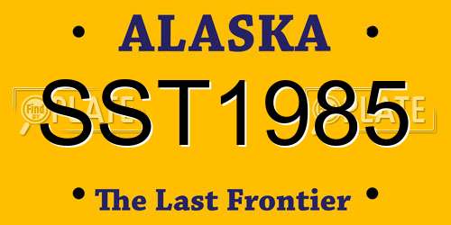 SST1985 Alaska License Plate