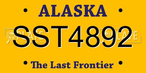 SST4892 Alaska License Plate