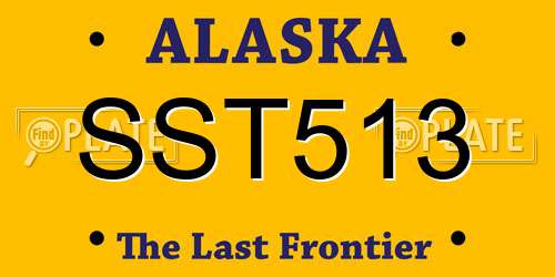 SST513 Alaska License Plate