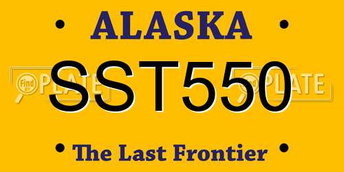 SST550 Alaska License Plate