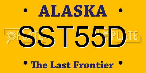 SST55D Alaska License Plate