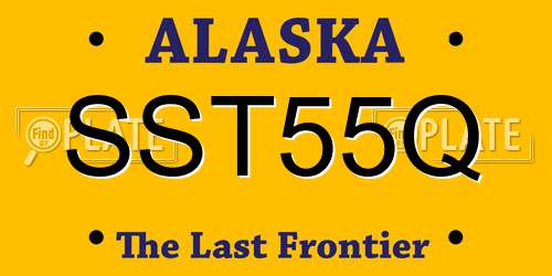 SST55Q Alaska License Plate