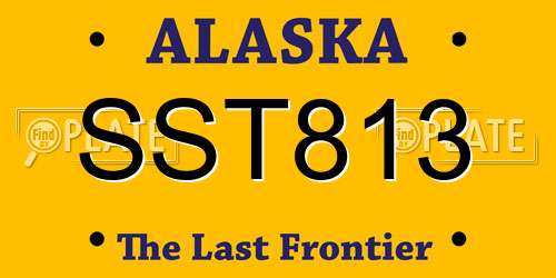 SST813 Alaska License Plate