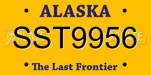 SST9956 Alaska License Plate