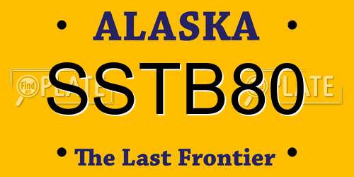 SSTB80 Alaska License Plate