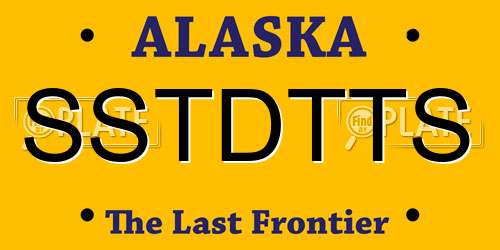 SSTDTTS Alaska License Plate