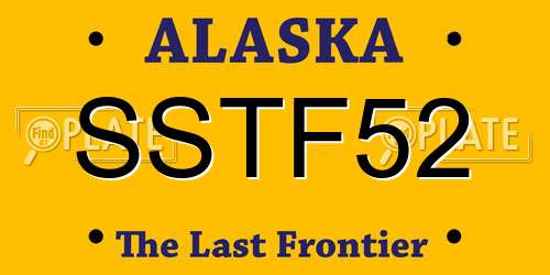 SSTF52 Alaska License Plate