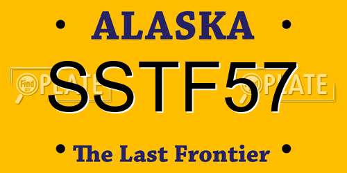 SSTF57 Alaska License Plate