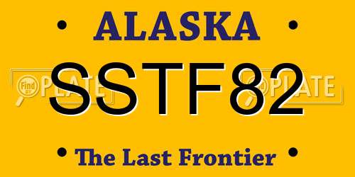 SSTF82 Alaska License Plate