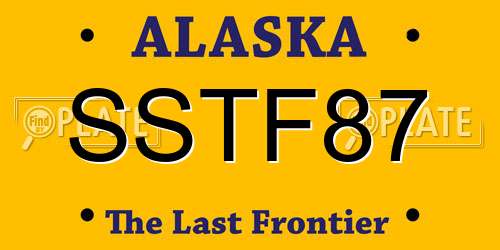 SSTF87 Alaska License Plate