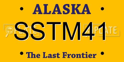 SSTM41 Alaska License Plate