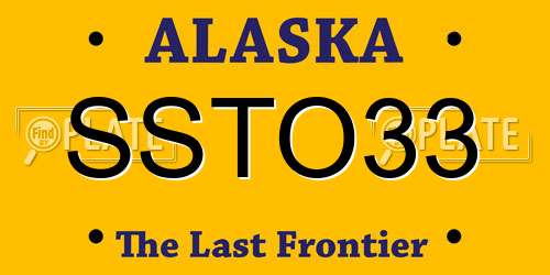 SSTO33 Alaska License Plate