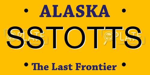 SSTOTTS Alaska License Plate
