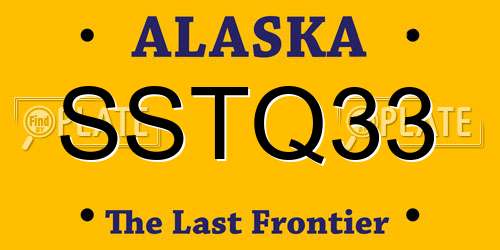 SSTQ33 Alaska License Plate