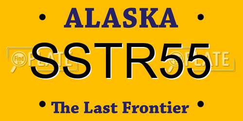 SSTR55 Alaska License Plate