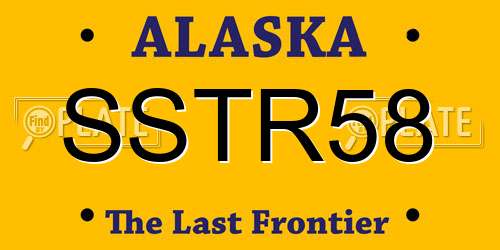 SSTR58 Alaska License Plate