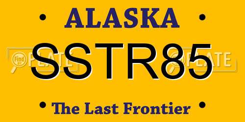 SSTR85 Alaska License Plate