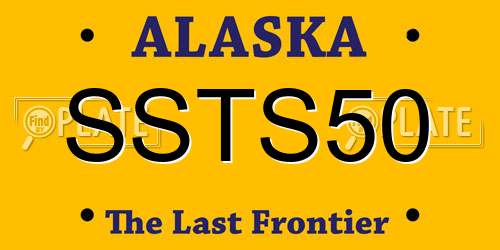 SSTS50 Alaska License Plate