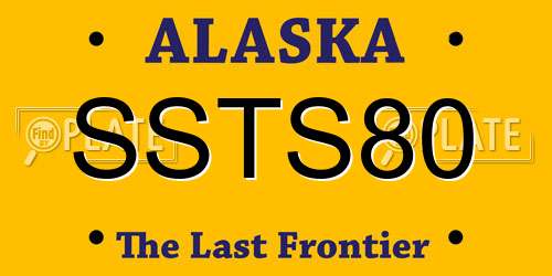 SSTS80 Alaska License Plate