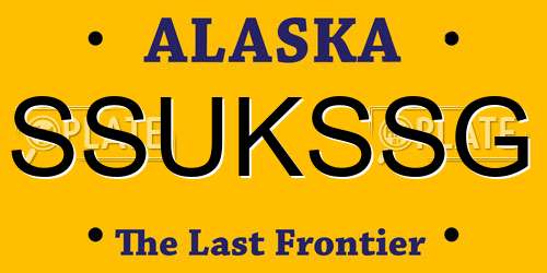 SSUKSSG Alaska License Plate