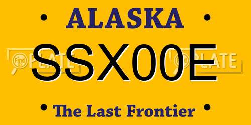 SSX00E Alaska License Plate