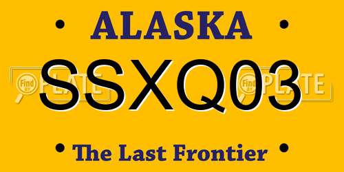 SSXQ03 Alaska License Plate