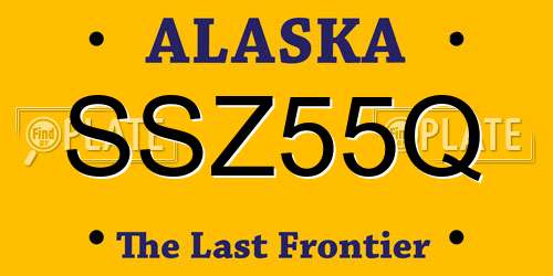 SSZ55Q Alaska License Plate