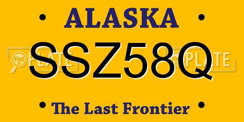 SSZ58Q Alaska License Plate