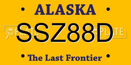 SSZ88D Alaska License Plate