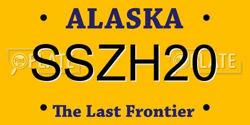 SSZH20 Alaska License Plate