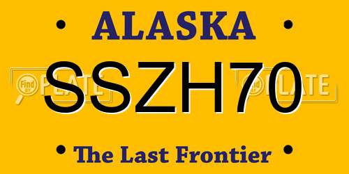 SSZH70 Alaska License Plate
