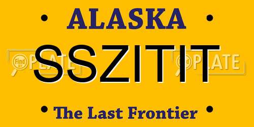 SSZITIT Alaska License Plate