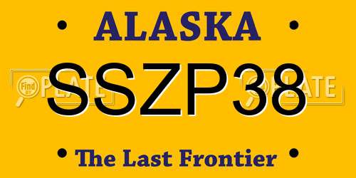 SSZP38 Alaska License Plate
