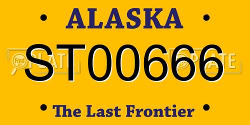 ST00666 Alaska License Plate