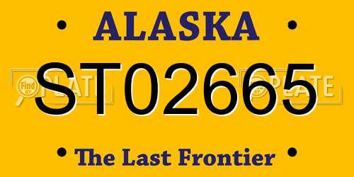 ST02665 Alaska License Plate