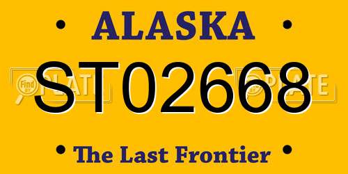 ST02668 Alaska License Plate