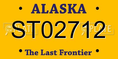ST02712 Alaska License Plate