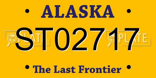 ST02717 Alaska License Plate