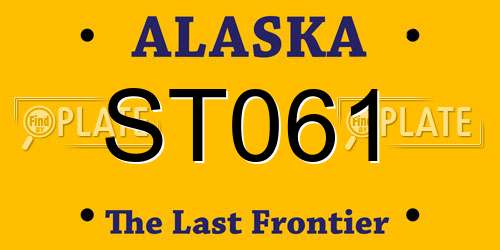 ST061 Alaska License Plate