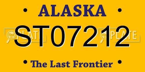 ST07212 Alaska License Plate