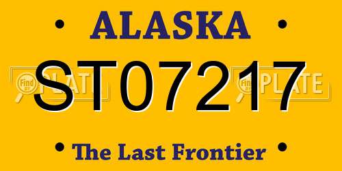 ST07217 Alaska License Plate